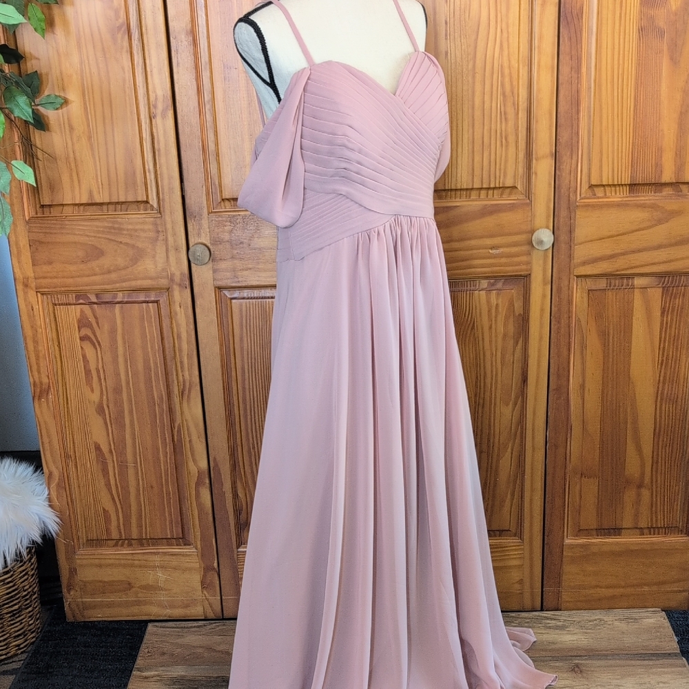VNaix Wedding Dress Bridesmaid Chic Blush Pink Prom Dress           CC109